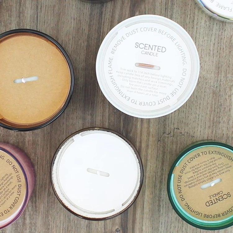 Custom Logo Eco-Friendly Recyclable Bio Kraft Cardboard Dust Cover for Scented Candle Sustainable and Biodegradable