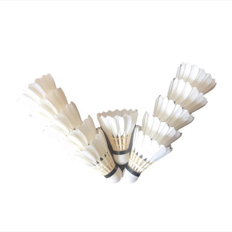 2021 Professional Badminton Ball Cork Head Class a Duck Feather Shuttlecocks 74-79 Speed Tournament Level Indoor Use 4.9g