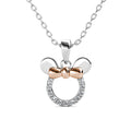 Kids Jewelry Minnie Daisini Embellished with Swarovski Crystals Hypoallergenic 925 Silver Jewelry Cute Pendant Necklace for Kids
