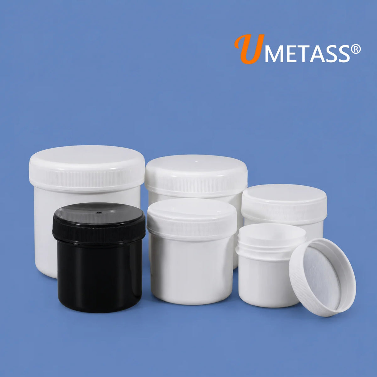 High Quality PP Cylinder Plastic Jars with Plastic Screw Top Cap Leakproof for Chemical Powder Cosmetic Storage MegaBDM