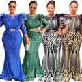 New Fashion Elegant Luxury Banquet Dress Super Sequin High Quality Floral Beaded Evening Party Dresses for Women K0756