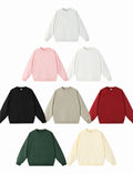 Bangladesh China Factory Price Custom Logo Embroidery 380G Heavyweight Cotton Oversized Unisex Crew Neck Pullover Sweatshirt MegaBDM