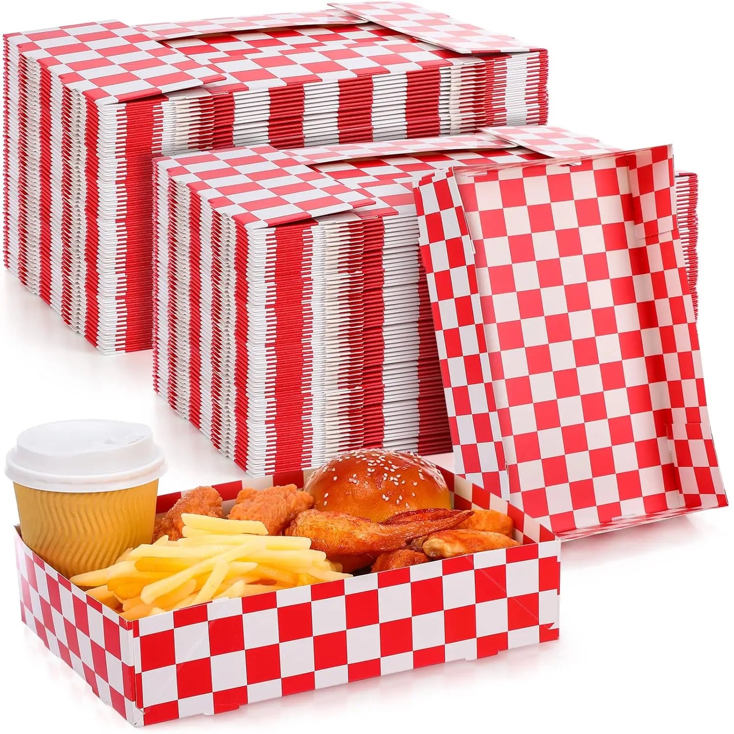 Eco-Friendly Bakery Cookie Paper Tray for Fast Food Catering Crepe Burger Sausage French Fries Chocolate Sandwich for Sushi