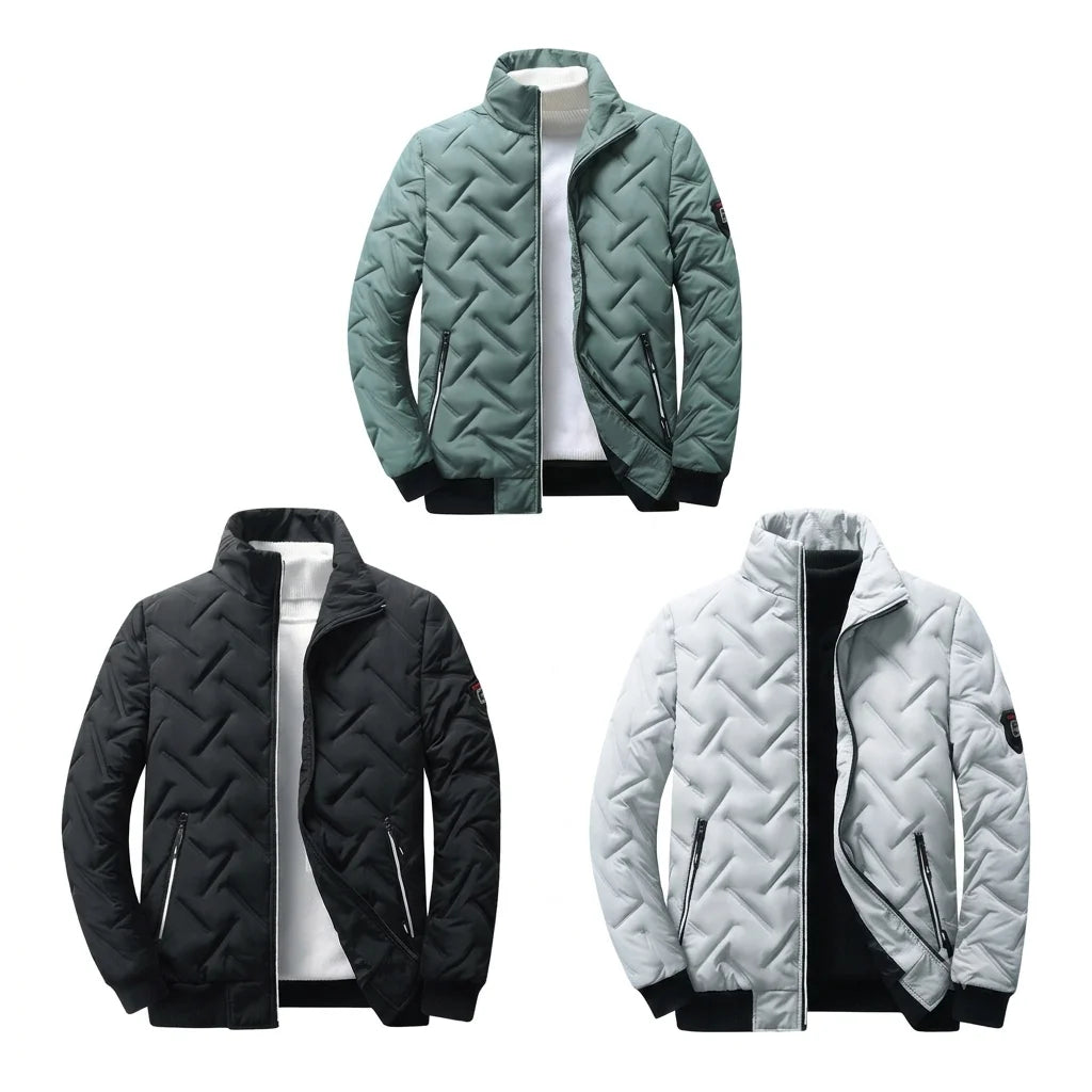 China Bangladesh Factory Price OEM Customized Logo Embroidery Puffer WindBreaker Winter Cotton Padded Casual Men Jacket MegaBDM