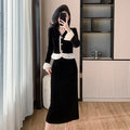 Fall Roman 2 Piece Set for Women V-Neck Top And Velvet Set Clothing Wholesale