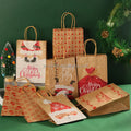 Hot-selling Christmas Stock Paper Bags High Quality Stock Cardboard Bags Small MOQ Offset Printing Cotton Handle