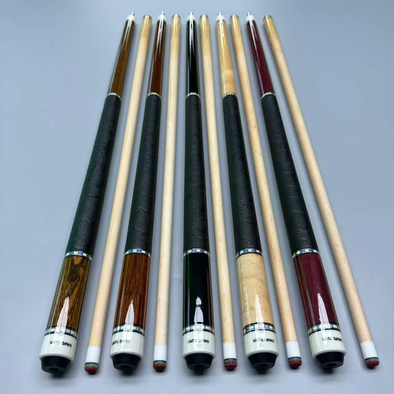 Guangzhou Hot Sale Dnwn Premium Member Fury Handmade Maple Wood Extension Pool Cue 1/2 Split 19oz 13mm Stainless Steel Joint