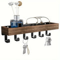 Wall Mounted Wood Key Holder with 6 Hooks Key Rack and Mail Organizer for Home Decor for Hallway or Entryway Living Room