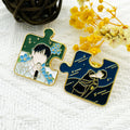 Factory Direct Zinc Alloy Soft Enamel Airplane Pin Badge Custom Puzzle Design