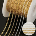 GP US 1.3mm 1.5mm 2.4mm Figaro Chain 14/20 14k Gold Filled US Silver 925 Chain Bulk Permanent Jewelry Chains Making 4016424
