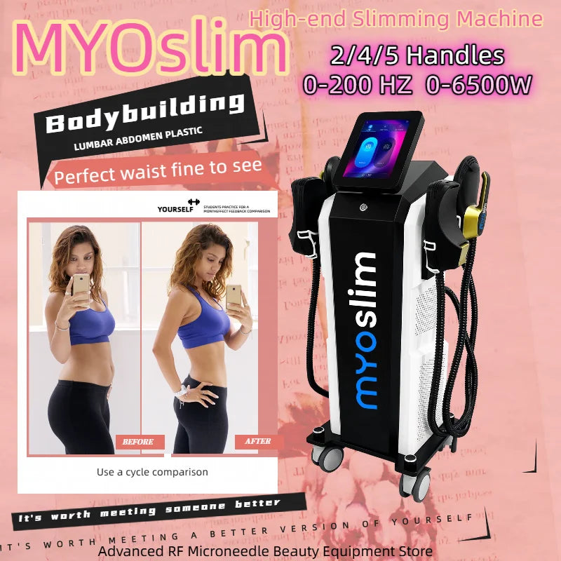 New 15 Tesla Machine EMS RF 6500W 200HZ Slimming Machine Muscle scuplting Optional Pelvic Cushion