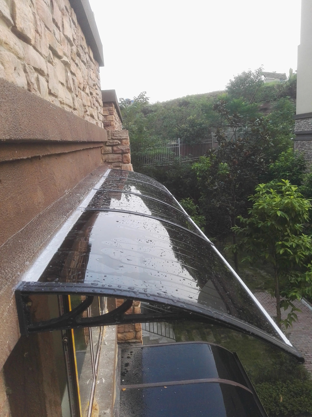 Aluminum Alloy Polycarbonate Manual Door Window Awning Anti-UV Waterproof Outdoor Entrance Canopy (Customization Supported) MegaBDM