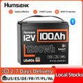 Humsienk Bluetooth 12V LiFePO4 Battery 100AH GP24 13000 Cycles Real-time Check Home Storage Perfect for Trolling Motors, RV,Boat