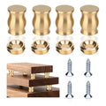 Brass Cutting Board FeetStainless Steel Screws and Brass Washers-Suitable for Kitchen Utensils(Bamboo Shape 4PCS)