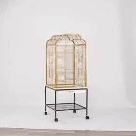 Premium Metal Parrot Cage Bird Cage with Wheels and Floor Stand Designed with Feeding Window for Easy Care Pet Cages Pet House