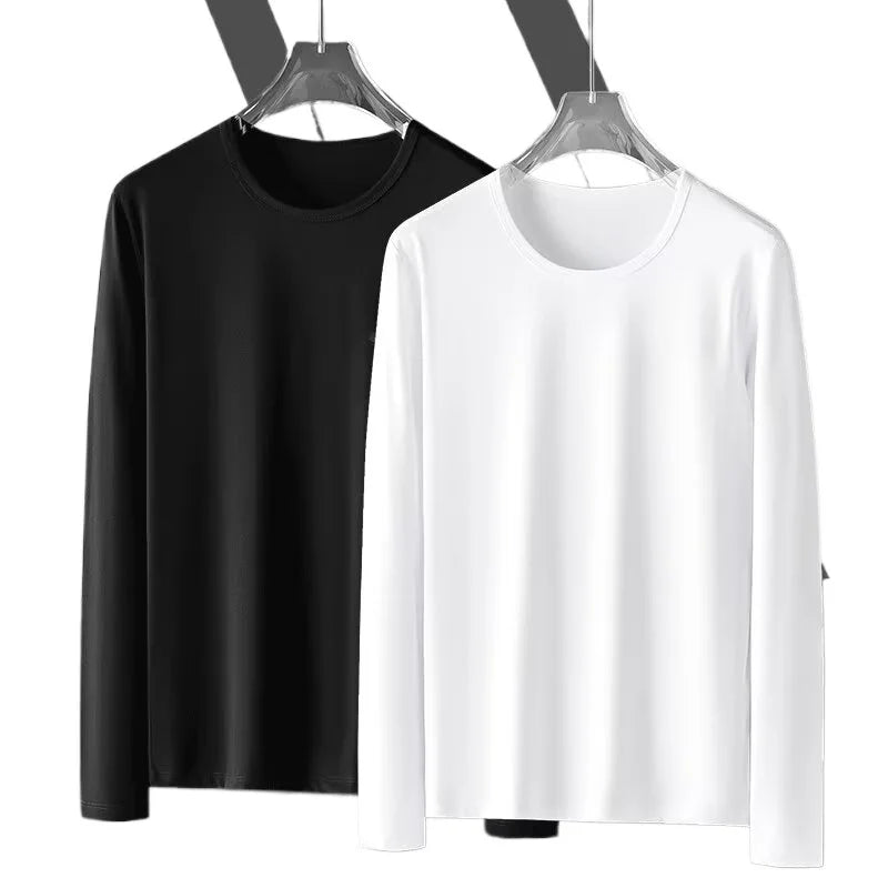 China Bangladesh Factory Price OEM Customized Logo Mens Plus Size Round Neck Autumn Long Sleeve Men Base Layer T Shirt