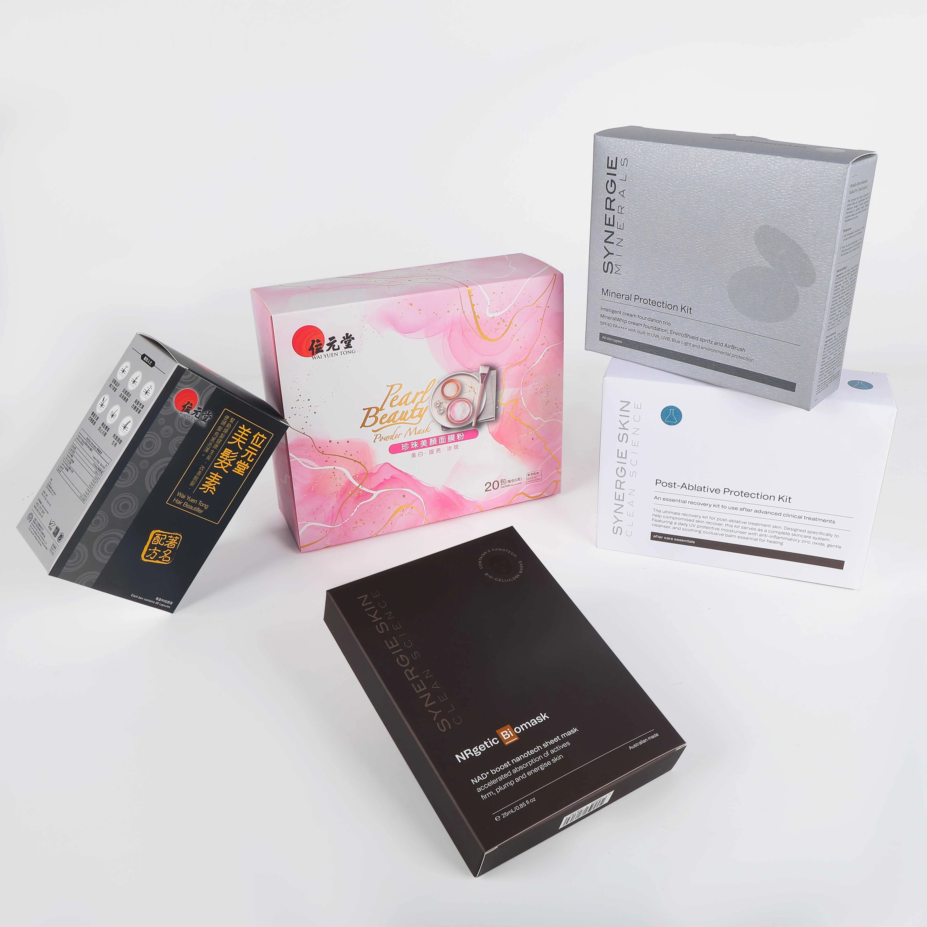 Best Design Premium Quality Recycled Materials Embossed Rigid Paperboard Boxes for High End Cosmetic & Perfume Packaging