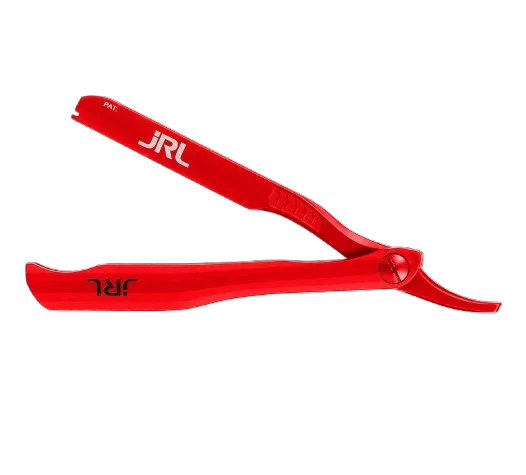 JRL High Quality Precision Styling Razor Red Color Stainless Steel Barber Straight Edge Magnetic Blade Holder Custom Logo MegaBDM