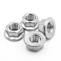 Wholesale Customized 1mm Titanium Lock Nut for Automotive High Strength Gr2 Gr5 12 Points Flange Nut Flat Galvanized M18 M4 M7