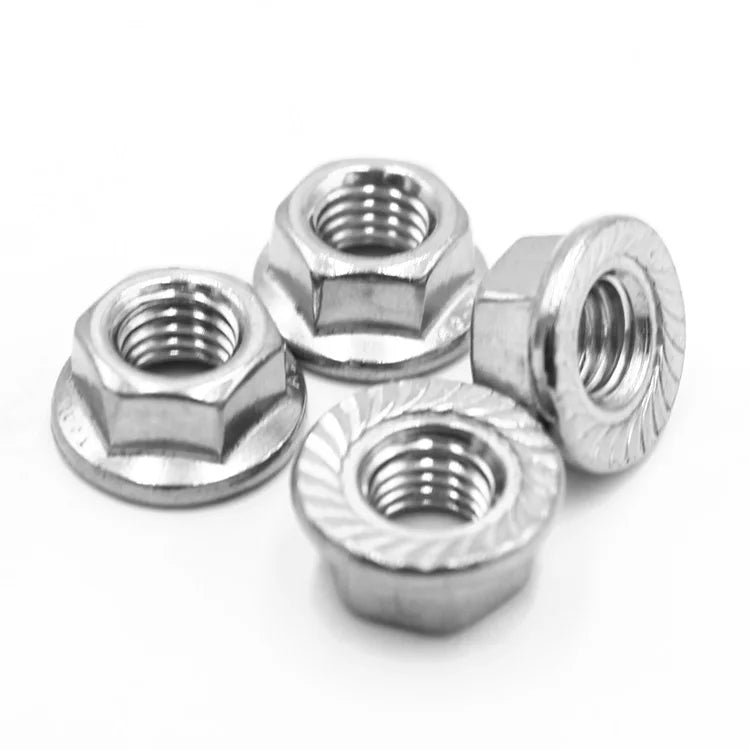 Wholesale Customized 1mm Titanium Lock Nut for Automotive High Strength Gr2 Gr5 12 Points Flange Nut Flat Galvanized M18 M4 M7