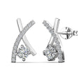 GRA Moissanite With Certificate Hypoallergenic 925 Silver Modern Cross Stud Earrings Fine Jewelry for Women Destiny Jewellery