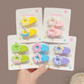 Cute Plaid Flower Bow Hairpin Female Sweet Side Clip Broken Hair Duckbill Clip Children's Hairpin Hair Accessories