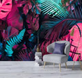 Tropical Wallpaper Banana Leaves Mural Wallpaper Papel Leaf Tapiz Para Pared Colorful Plant Wall Mural for Bedroom Living Room