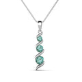 Wholesale Luxury VVS1 GRA Moissanite Diamond Jewelry Sterling Silver 925 Three Stone Pendant Necklace Destiny Jewellery