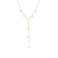 Party Dress 18K Gold-plated Round Bead Long Tassel Stainless Steel Fine Jewelry Necklace for Women MegaBDM