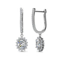 925 Silver Moissanite Diamond Vintage High End Jewelry Luxury Huggie Hoop Dangle Drop Women Flower Earrings Destiny Jewellery