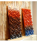 Modern Three-dimensional Color Wood Mosaic Matte Tiles Bedroom Living Room Interior Wall Decor Board DS MOSAIC DSW100