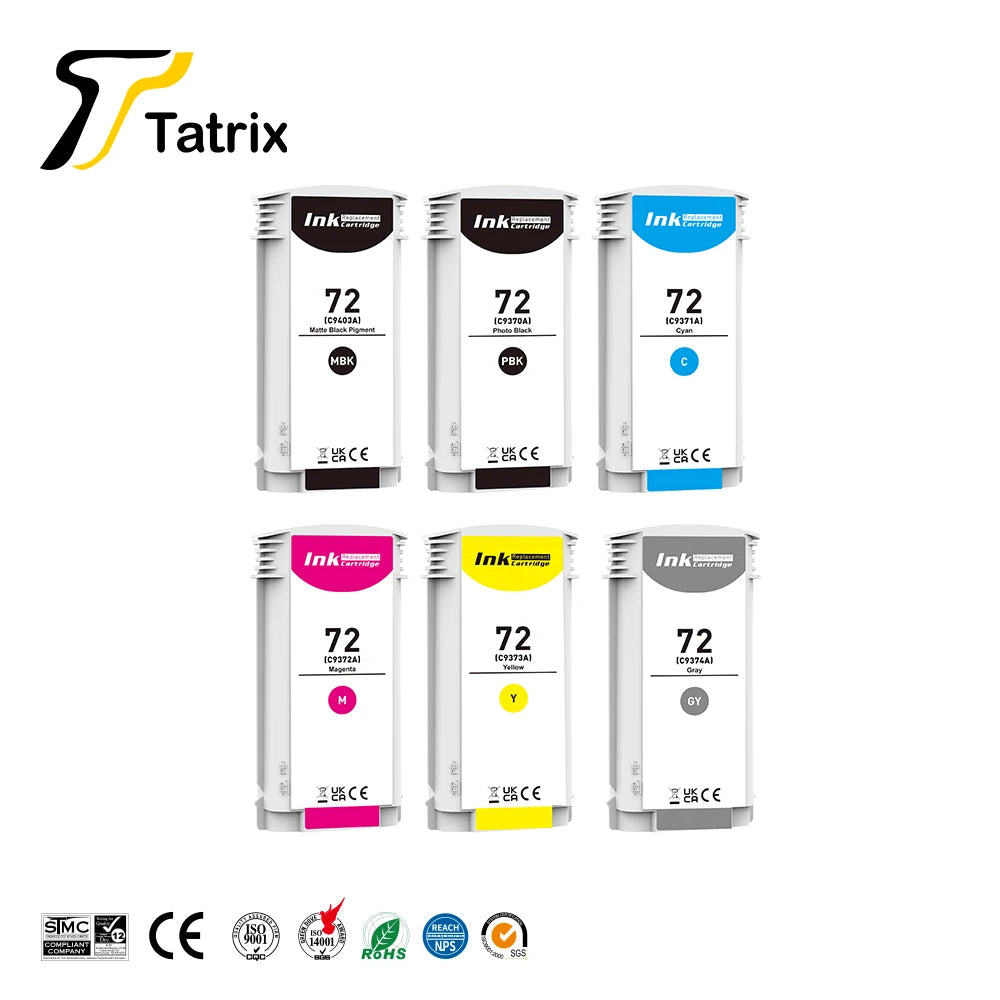 Tatrix HP 72 hp 72 C9403A C9370A Ink Cartridge for HP Designjet T1200 T1300
