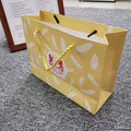 Luxury Recycled Handle Ribbon Paper Shopping Bag with logo Dealer Shopping Paper Bag Shopping Bag Custom logo