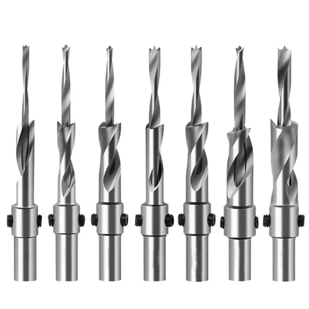 10MM Shank Adjustable Depth Step Countersink Drill Bit Chamfering Counterbore Drill Bit for Wood Plastic MegaBDM