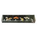Factory Custom Acrylic 3-Tier Quadrate Shape Print Display Stand Black Suitcase Snap Button Top Access Lock Efficient