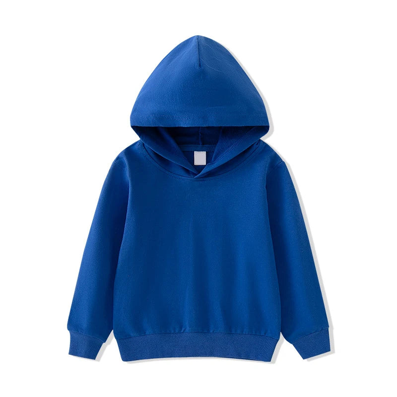 China Bangladesh OEM Customized Logo Embroidery Plus Size KIds Cotton Hooded Sweatshirt Long Sleeve Solid Color Pullover Hoodies
