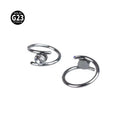 G23 Titanium Twist Barbell Crystal Navel Ring Piercing Nose Eyebrow Piercing Jewelry