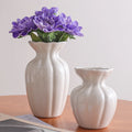 Elegant White Ceramic Flower Vase | Glossy Decorative Vase for Home & Table DÃ©cor