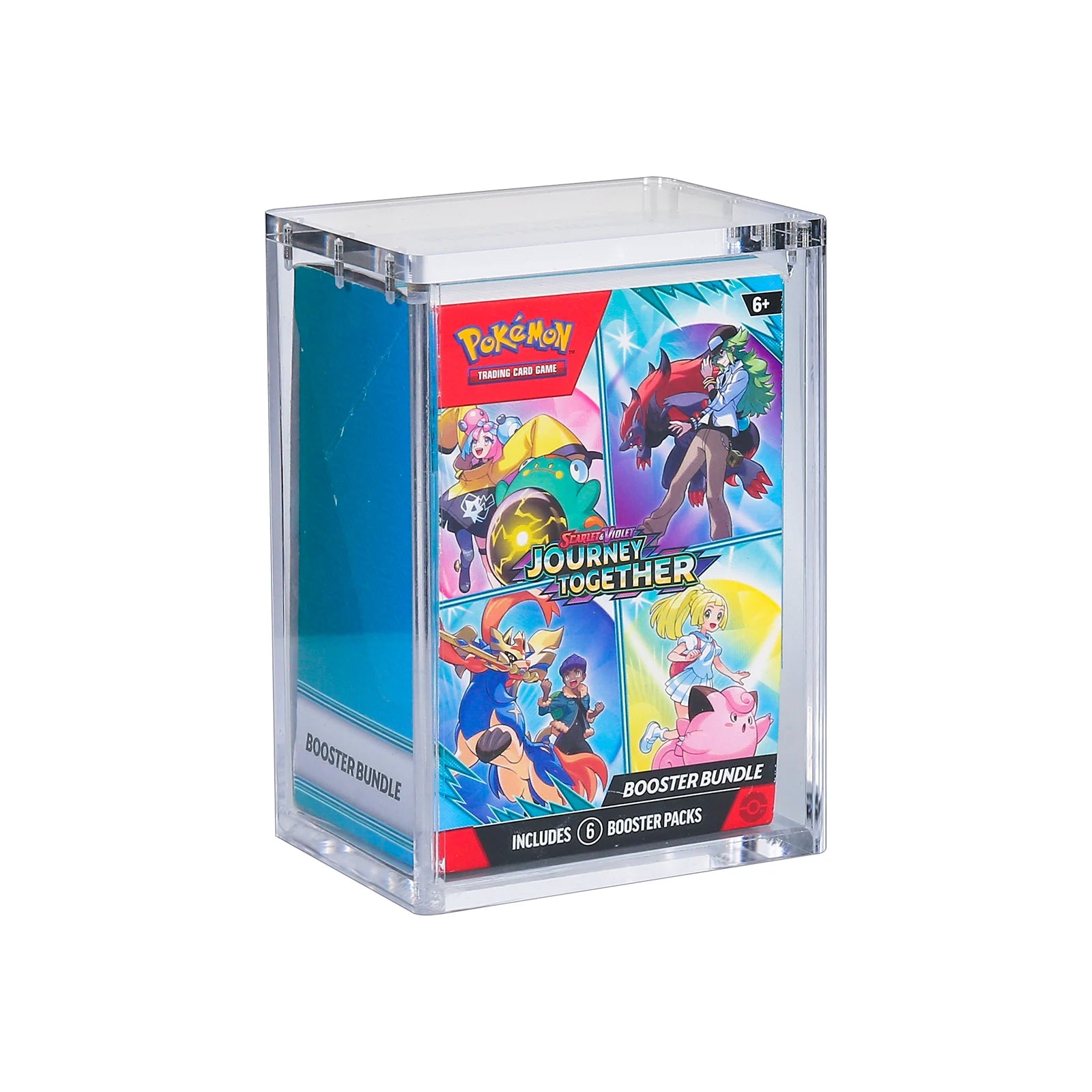 Custom Clear Acrylic Booster Bundle Magnetic Top Display Box Protector Fits Standard 6-Pack Trading Card Booster Bundle