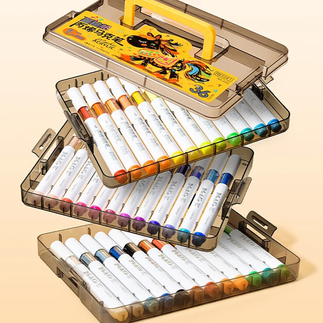 Supplies Wholesale 24/60/12/48/36 Colors Soft Brush Tip Acrylic Pens Markers for Wood Rock Painting Diy Crafts