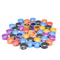 Bird Identification Leg RingsMulticolor Aluminum Bird Foot Bands50 Pieces Portable Bird Marking Rings for Birds(8mm 50PCS)