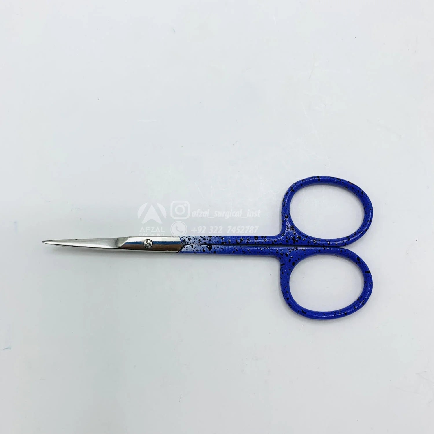 New Arrival Custom Logo Stainless Steel Manicure Pedicure Scissors Blue Color Handle Dead Skin Cuticle Scissor Russian Sharp