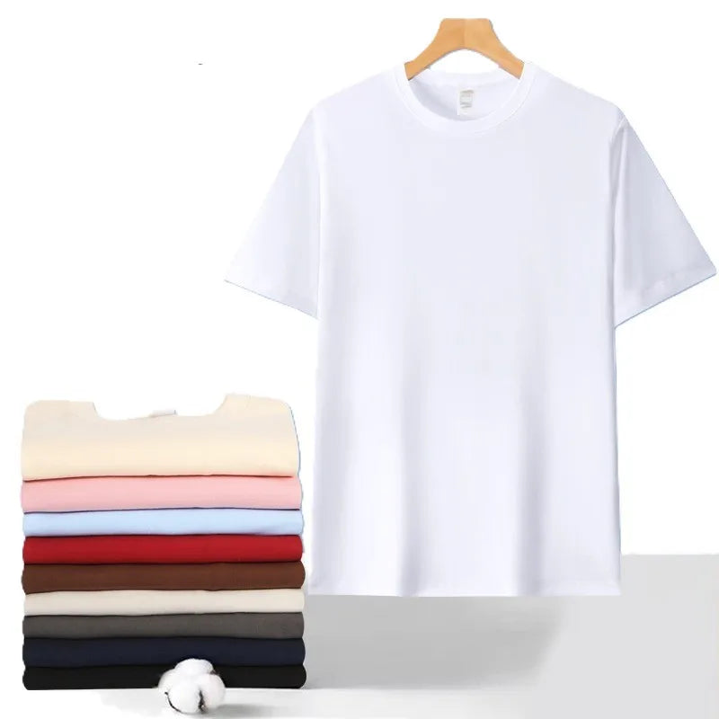 China Bangladesh Factory OEM Customize Logo Embroidery Men 260g Combed Pure Cotton Drop Shoulder Solid Color Casual Mens T Shirt