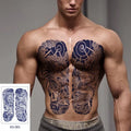Japanese Cardigan Herbal Flower Temporary Tattoo Stickers Waterproof Eco-Friendly Paper Body Men Women's Full Back Arm Art 2 MegaBDM