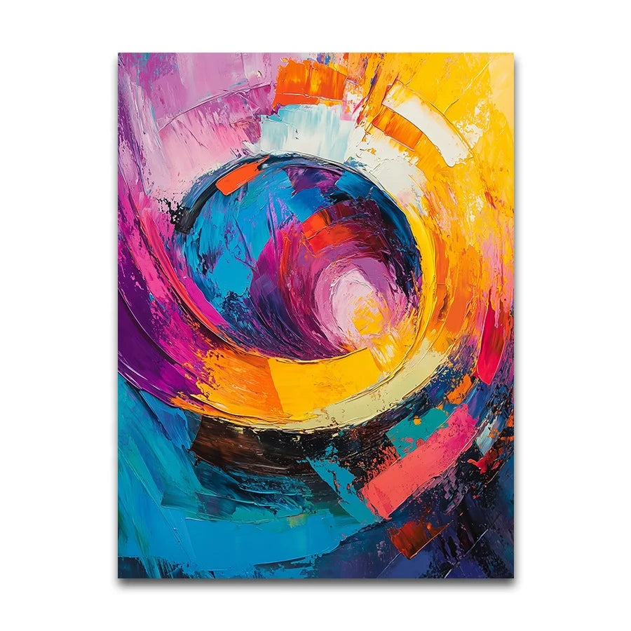 Custom Hot Sell Abstract Modern Colorful Acrylic Hand-painted Texture Wall Art for Hotel