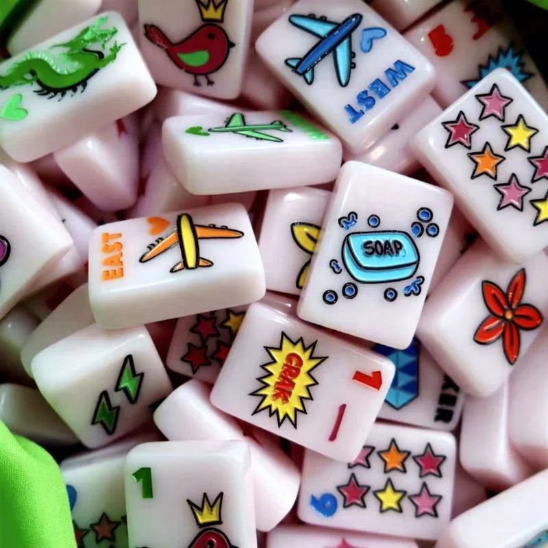 Factory Direct Corey Paige Star Engraved Pink Acrylic 160 Tiles American Mahjong Full Suit MegaBDM