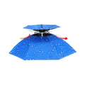 Hands Free 7 -Ribs Waterproof Headwear Folding Adjustable Sun Rain Cap Umbrella Hat for Fishing Gardening Golf Sunshade Outdoor