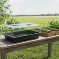 Garden Seed Propagator Set Plastic Seed Starter Tray with Dome and Base Waterproof & Portable 58.5X38.2X23cm MegaBDM