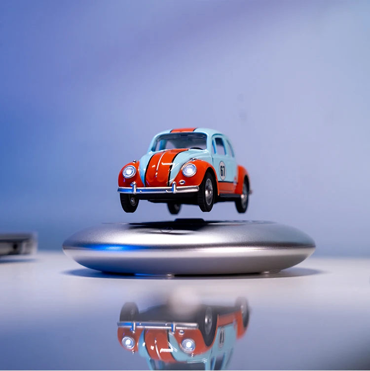 1:36 Vintage VW Beetle Classic LED Light Alloy RC Car Toy Model Magnetic Levitation Floating Diecast Car for Gifts & Collections