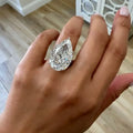 IGI Certified 20+ Carat Pear Cut Lab Grown Diamond Ring IGI 14K 18K White Gold Engagement Luxury Vintage Jewelry Diamond Rings MegaBDM